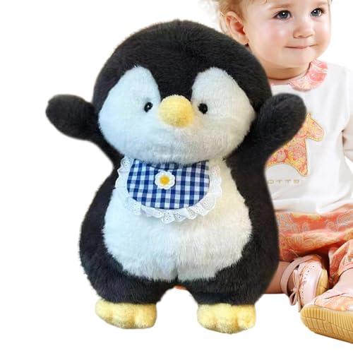 Pinguin Plüschtier | Pinguin mit Lätzchen, Stofftiere, Spielzeug, Raumdekoration, kuschelige Plüschpuppe, Tierspielzeug für Schlafzimmer, Spielzimmer von Generic