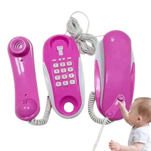 Play Phone für Kinder, Spielzeug-Telefone für Kinder ab 2 Jahren, Spielzeug-Telefon für Mädchen mit echten Klingeltönen, realistische Handy-Gegensprechanlage mit Telefonkabel von Generic