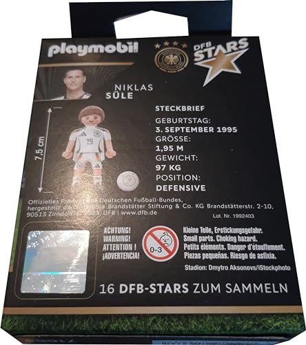 Playmobil DFB-Stars Nationalmannschaft jeweils 1 Figur, Limitierte Edition Sonderedition (Niklas Süle) von Generic