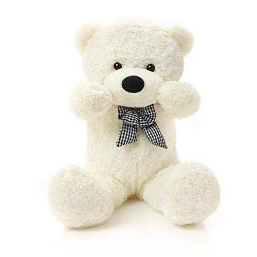 Plüschtier Teddybär Groß XXL - Weiss Stofftier Kuscheltier Bär 80 cm Groß - zum Kuscheln und Spielen für Babys & Kinder von Generic