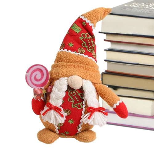 Plüschzwerge Weihnachtszwerge Plüsch Lollipop GNOME Plüsch Gesichtslose Puppen - Sammelfiguren, Tischdekoration, Gnom-Stofftier für Dessertdekorationen und Heimdekoration von Generic