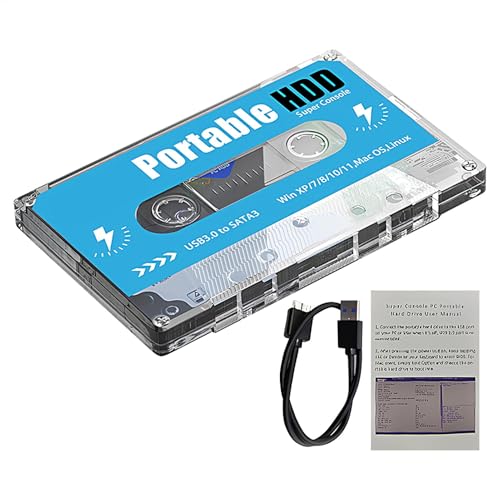 Pocket Super Console Cassette – Retro-Disk-Game-Emulator, tragbare Konsole mit 70 vorinstallierten Emulatoren | Einfaches Plug-and-Play, über 60.000 integrierte Spiele, 4K-Ultra-HD-Ausgabe für Fernseh von Generic