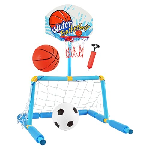Pool Basketballkorb, 2-in-1 Kombi Wasserfußballtor mit 2 Bällen und 1 Pumpe, Interaktives Wasserspielzeug Ab 4 Jahre Kinder Erwachsene Draussen Drinnen Garten Pool Basketballkorb, 2-in-1 Kombi Wasserfußballtor mit 2 Bällen und 1 Pumpe, Interaktives Wasserspielzeug Ab 4 Jahre Kinder Erwachsene Draussen Drinnen Garten von Generic
