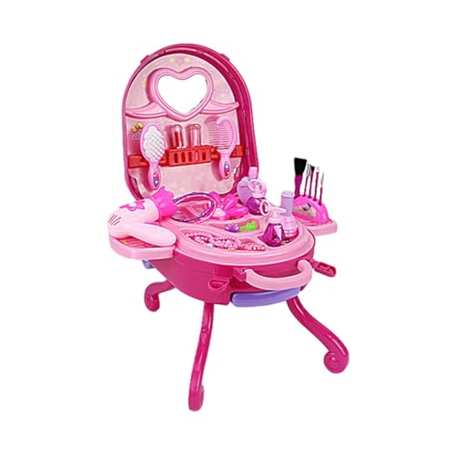 Pretend Make-up-Set | Kinderschminke Set Mädchen Schminkkoffer | Spielspielzeugset für Mädchen | Kosmetikbox und Zubehör, Dress Up Vanity Toy Makeup, Kinder-Make-up-Sets zur Entwicklung der Fantasie von Generic