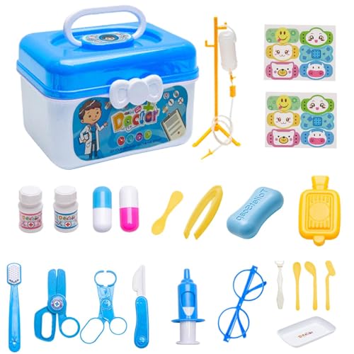 Pretend Play Arzt Spielzeug,23er Set Kinder Arzt Spielset mit Stethoskop - Arzt-Rollenspiel-Kostüm, Arzt-Spielset für Kleinkinder, , Mädchen ab 3 Jahren Pretend Play Arzt Spielzeug,23er Set Kinder Arzt Spielset mit Stethoskop - Arzt-Rollenspiel-Kostüm, Arzt-Spielset für Kleinkinder, , Mädchen ab 3 Jahren von Generic