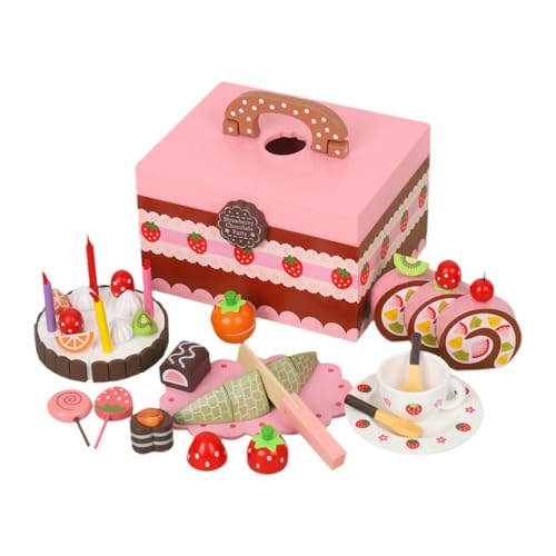 Pretend Play Spielzeug Geburtstagstorte Pretend Spielzeug Dessert Spielzeug Rolle Spielen Sets für Kinder von Generic