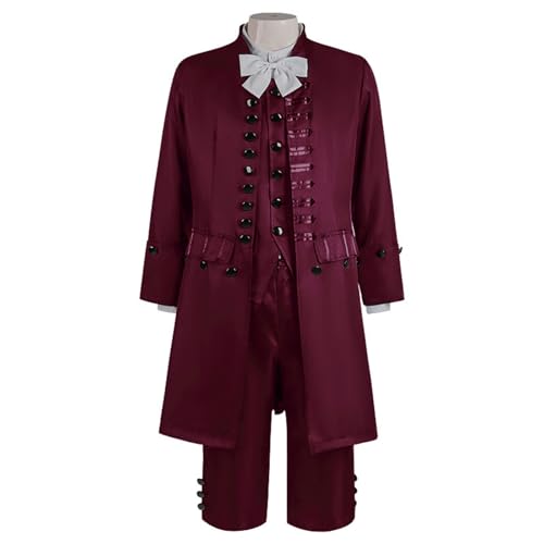 Prinz Kostüm Herren 4-Teilig Gothic Steampunk Mantel Herren Stickerei Inkl. Anzugweste & Hose & Fliege Jacke Mittelalter Hof Edelmann Blazer Königlicher Prinz Kleidung Halloween Kostüm Prinz Kostüm Herren 4-Teilig Gothic Steampunk Mantel Herren Stickerei Inkl. Anzugweste & Hose & Fliege Jacke Mittelalter Hof Edelmann Blazer Königlicher Prinz Kleidung Halloween Kostüm von Generic