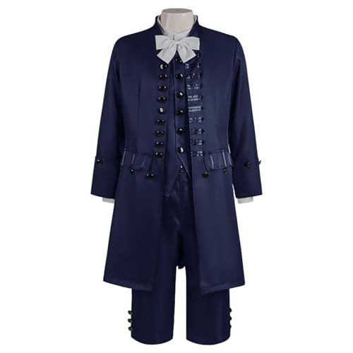 Prinz Kostüm Herren 4-Teilig Gothic Steampunk Mantel Herren Stickerei Inkl. Anzugweste & Hose & Fliege Jacke Mittelalter Hof Edelmann Blazer Königlicher Prinz Kleidung Halloween Kostüm Prinz Kostüm Herren 4-Teilig Gothic Steampunk Mantel Herren Stickerei Inkl. Anzugweste & Hose & Fliege Jacke Mittelalter Hof Edelmann Blazer Königlicher Prinz Kleidung Halloween Kostüm von Generic