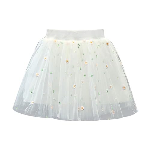 Prinzessin Tutu Kleid Karneval - Kleinkind Mädchen Kleid Sommer Mode Kleid Prinzessin Kleid Casual Kleid Tutu Mesh Rock Outwear Einfarbig für Party Karneval Showtanz (White, 4-5 Years) von Generic