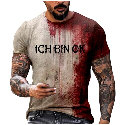 Problem Gelöst T Shirt Herren Übergröße Halloween T-Shirt mit Blutspritzern Blutiges Tshirts Rundhals Gruselige Bloody Sportshirt Mit Blut Verletzung Kurzarm Oberteile Lässig Tee Shirts Tops Problem Gelöst T Shirt Herren Übergröße Halloween T-Shirt mit Blutspritzern Blutiges Tshirts Rundhals Gruselige Bloody Sportshirt Mit Blut Verletzung Kurzarm Oberteile Lässig Tee Shirts Tops von Generic