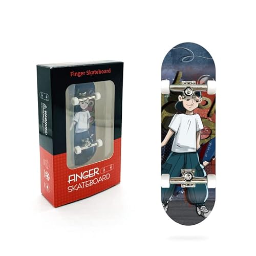 Professionelles Fingerbrett aus Ahornholz, Mini-Pro-Griffbrett, komplettes 30-mm-Skateboard, kleine Hand-Skate-Räder mit Kugellagern (M10) von Generic