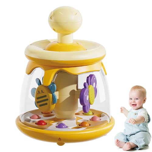 Pullover drehen Top für Babys - Sensorisches Spielzeug für Hochstuhl, Saugnapf -Top für Kleinkinder | Schlepptauspisch für Tisch, lustiges Awakening -Spielzeug für Säuglinge, Baby -Erwachenspielzeug von Generic