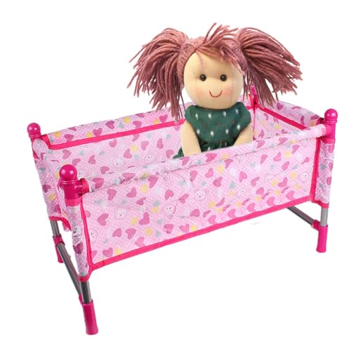 Puppen-Kinderzimmer-Spielset - Leichtes rosa Kinderwagenspielzeug | Kinderwagen-Spielset für Puppen, leichtes Simulations-Kinderzimmer, rosa Kinderwagen-Spielzeug, Mädchen von Generic