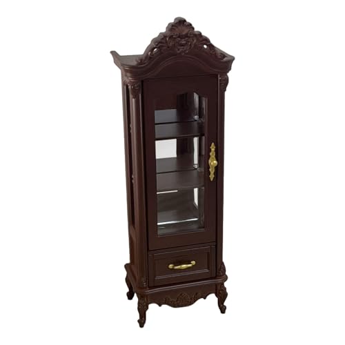 Puppenhaus Miniaturschrank Kann Geöffnet Werden, Feengarten Dekor, Dekoration, Mikrolandschaft für Puppen, Szenenmöbel, Spielzeug, Einzeln Dunkelbraun Puppenhaus Miniaturschrank Kann Geöffnet Werden, Feengarten Dekor, Dekoration, Mikrolandschaft für Puppen, Szenenmöbel, Spielzeug, Einzeln Dunkelbraun von Generic