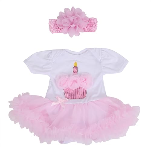 Puppenkleid-Set, Rosa Ballettkleid DIY Puppenkleidung Neugeborenes Mädchenkleid für 20-20-Zoll-Puppen von SPYMINNPOO