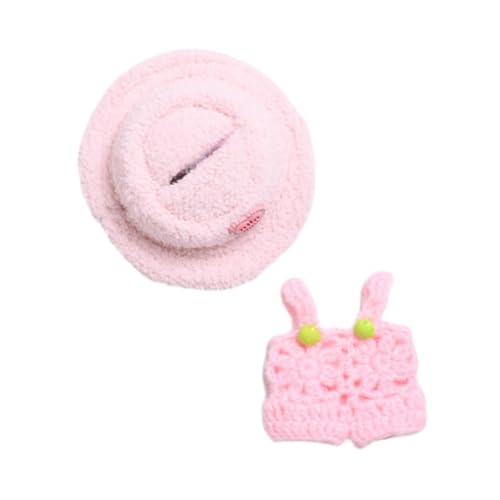 Puppenkleidung für Rollenspiele, Mini Kostüme Und Foto Requisiten für 6,69 Zoll Puppen, Rosa Kleiderhut von Generic