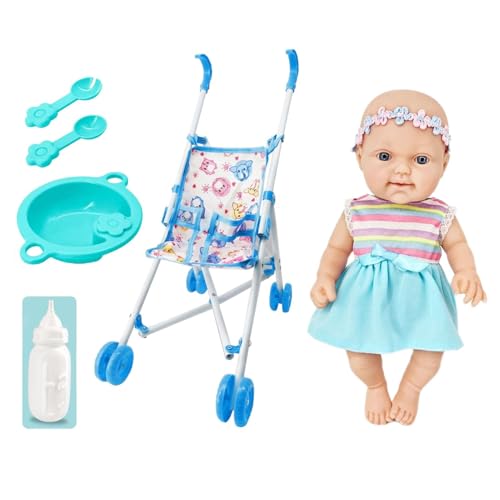 Puppenwagen Set KinderSet - Esszimmerstuhl für Kleinkinder Puppenzubehör für Kinder | 10-Zoll-Puppenspielset mit Kinderwagen-Puppenzubehör Rollenspielset für Kinder Mädchen ab 3 J von Generic