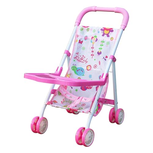 Puppenwagen - kompaktes faltbares Babypuppen -Kinderwagen mit unter Sitzkorb, langlebiger Kinder Kinderwagen mit glatten Rädern, vor, ein Spielwagen Set | Geburtstagsfeiertagsgeschenk für kleine Mädch Puppenwagen - kompaktes faltbares Babypuppen -Kinderwagen mit unter Sitzkorb, langlebiger Kinder Kinderwagen mit glatten Rädern, vor, ein Spielwagen Set | Geburtstagsfeiertagsgeschenk für kleine Mädch von Generic