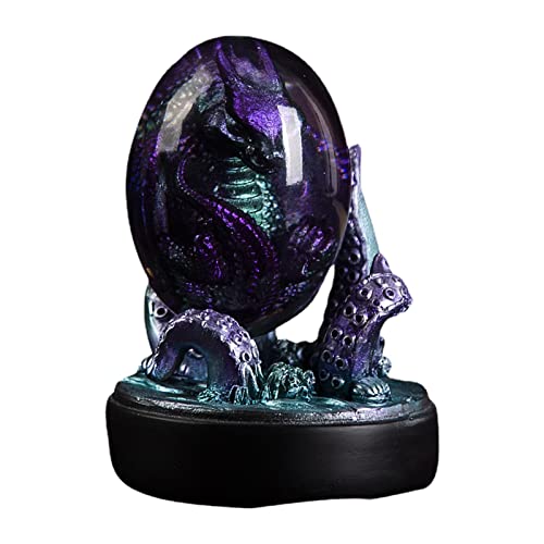 Purpur Harz Dragon Egg - Tragbare Harz -Dracheneier, Leichte Drachenfigur | Lange anhaltende transparente handgefertigte Ornament, Exquisite Dapple Dandy Souvenir für Desktop -Geschenkdekoration von Generic