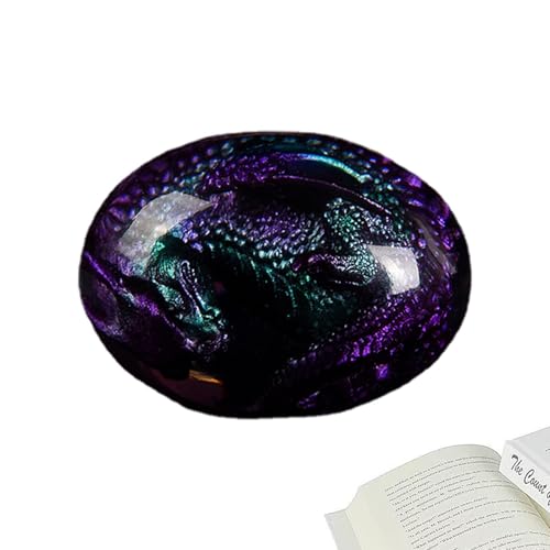 Purpur Harz Dragon Egg - Tragbare Harz -Dracheneier, Leichte Drachenfigur | Lange anhaltende transparente handgefertigte Ornament, Exquisite Dapple Dandy Souvenir für Desktop -Geschenkdekoration von Generic