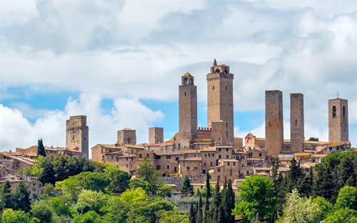 Puzzel Für Erwachsene Mittelalterlicher Turm San Gimignano 75 * 50Cm von Generic