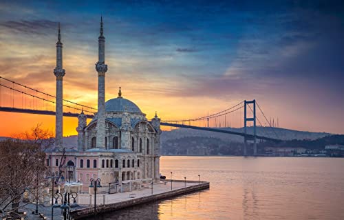 Puzzle 1000 Teile Türkei Istanbul Moschee Meerengenbrücke 75 * 50Cm von Generic