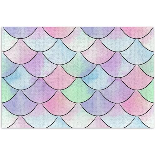 Puzzle 500 Teile für Erwachsene, Freunde, Familienspiel, Geschenke, Pastell-Meerjungfrau, buntes Puzzle, Tier-Blumenkunst, 500 Stück Puzzle 500 Teile für Erwachsene, Freunde, Familienspiel, Geschenke, Pastell-Meerjungfrau, buntes Puzzle, Tier-Blumenkunst, 500 Stück von Generic