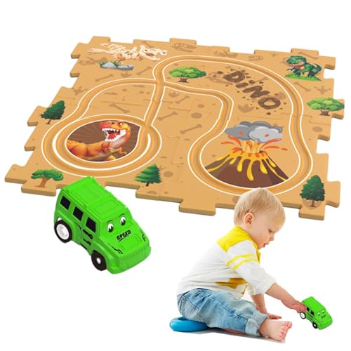 Puzzle-Autobahn-Spielzeug, Puzzle-Autobahn-Spielset - Puzzle verfolgt Autospielzeug | Pädagogische Puzzle-Tracks-Autospielzeuge, Puzzle-Track-Auto-Spielset für die frühe Entwicklung von Generic