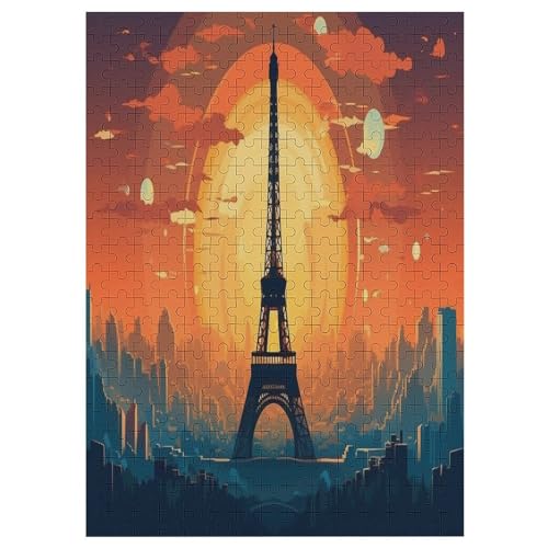 Puzzle Für Erwachsene 1000 Teile Holzpuzzle | Paris Scene Puzzle Puzzle | Hochauflösendes | Gelegenheitsspiel Art-Deco-Landschaft Größe: 300 von Generic