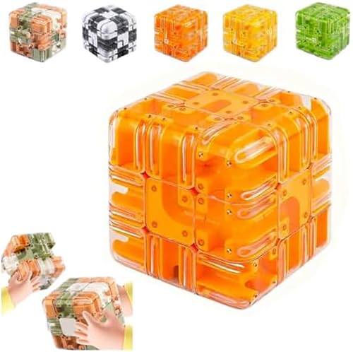 Puzzle -Labyrinth -Würfel, 3D Magic Cube Labyrinth Ball Puzzle, EIN tätiges Hirnteaser -Spielzeug, räumliches Bewusstsein Gehirntraining für Relax- und Logikentwicklung, Hirnteaserspielze orange 2pcs Puzzle -Labyrinth -Würfel, 3D Magic Cube Labyrinth Ball Puzzle, EIN tätiges Hirnteaser -Spielzeug, räumliches Bewusstsein Gehirntraining für Relax- und Logikentwicklung, Hirnteaserspielze orange 2pcs von Generic