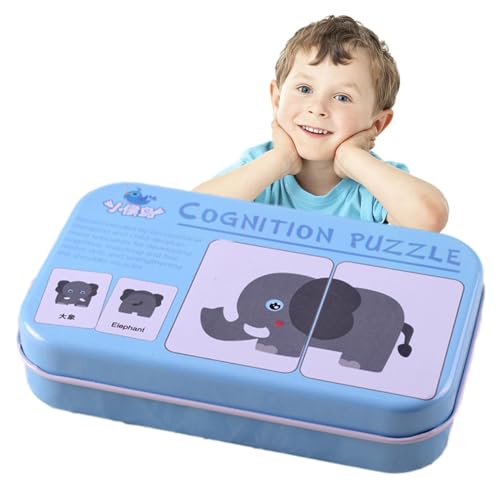 Puzzle Rätsel Set, frühe Bildungslernkarten | Bunte Kinder Puzzlespielzeug | Lustige Rätselspiele für Kinder, Feinmotorik -Fähigkeiten Lernen Rätsel für Zuhause, Studio, Schule von Generic