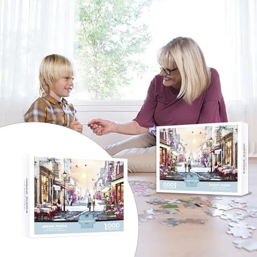 Puzzle-Set Weiße Karte 1000 Puzzleteile für Erwachsene RFl474 (White, 70x50cm) von Generic