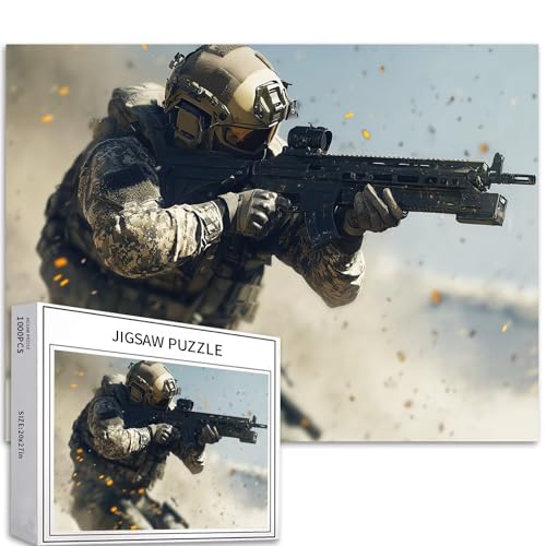 Puzzle Soldaten in Uniform, 1000 Teile für Erwachsene, Kriegsthema, Hintergrund, Kunst, Puzzle, bunt, DIY-Puzzle, für Heimdekoration, Geschenke, Familienpuzzle, perfekt für Spieleabende, 70 × 50 cm Puzzle Soldaten in Uniform, 1000 Teile für Erwachsene, Kriegsthema, Hintergrund, Kunst, Puzzle, bunt, DIY-Puzzle, für Heimdekoration, Geschenke, Familienpuzzle, perfekt für Spieleabende, 70 × 50 cm von Generic