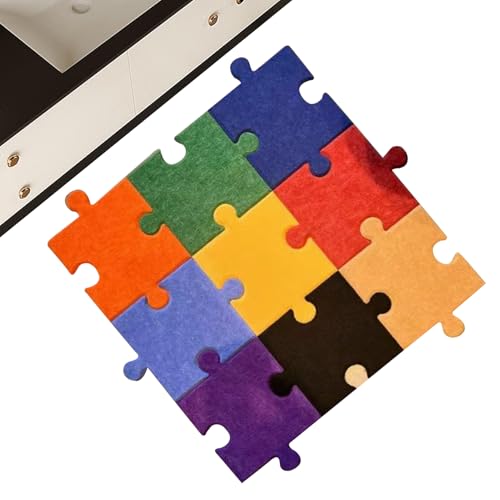 Puzzle-Teppich, 12 Regenbogen-Spielmatten | flauschiges dekoratives Brett für Raum, Spielzimmer, Kinderzimmer, Wand, Kinderzimmer, Wohnzimmer Puzzle-Teppich, 12 Regenbogen-Spielmatten | flauschiges dekoratives Brett für Raum, Spielzimmer, Kinderzimmer, Wand, Kinderzimmer, Wohnzimmer von Generic
