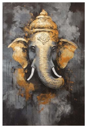 Puzzle für Erwachsene, 1000 Teile, aus Holz, für Religion, Ganesha (A ; 1000) von Generic