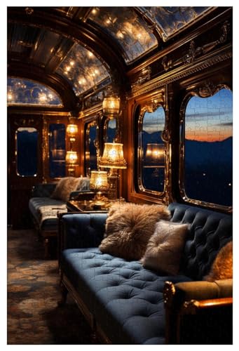 Puzzle für Erwachsene, 1000 Teile, aus Holz, für Retro-Stil, Orient Express, Deluxe Cabin (B ; 1000) von Generic