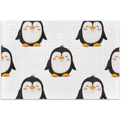 Puzzle für Erwachsene, 500 Teile, Spielpuzzle, Geschenke, lustiges Puzzle für Erwachsene, Tier, Blumenkunst, Cartoon-Pinguine, Weiß, 50 x 37 cm Puzzle für Erwachsene, 500 Teile, Spielpuzzle, Geschenke, lustiges Puzzle für Erwachsene, Tier, Blumenkunst, Cartoon-Pinguine, Weiß, 50 x 37 cm von Generic