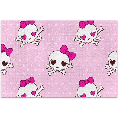Puzzle für Erwachsene, 500 Teile für Erwachsene, Geschenke für weiße Elefanten, schwieriges Familienpuzzle, Tiermalerei, Kunst, niedliche Totenköpfe, Rosa, 50 x 37 cm Puzzle für Erwachsene, 500 Teile für Erwachsene, Geschenke für weiße Elefanten, schwieriges Familienpuzzle, Tiermalerei, Kunst, niedliche Totenköpfe, Rosa, 50 x 37 cm von Generic
