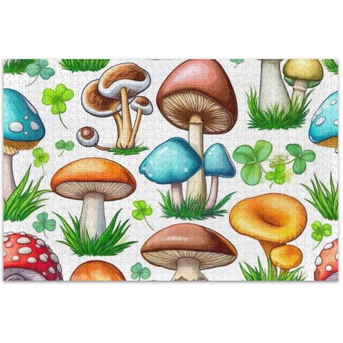 Puzzle für Erwachsene, lustiges Winter-Szenen-Puzzle, Cartoon-Tier, bunte Pilze, 500 Teile Puzzle für Erwachsene, lustiges Winter-Szenen-Puzzle, Cartoon-Tier, bunte Pilze, 500 Teile von Generic