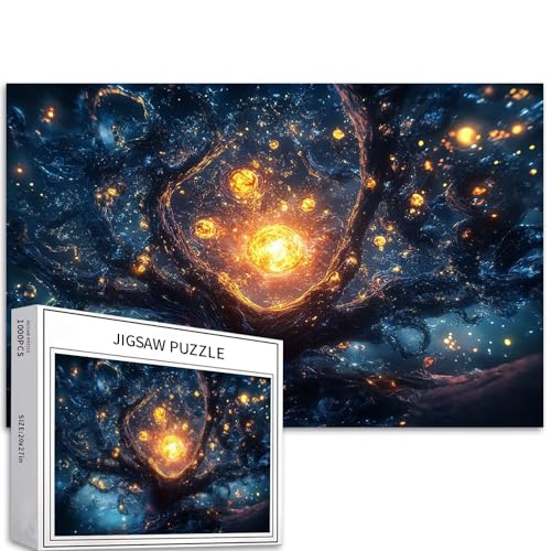 Puzzle mit Baum unter dem Sternenhimmel, 1000 Teile für Erwachsene, geheimnisvoller Hintergrund, Kunst, Puzzle, anspruchsvolle Familienaktivitäten, buntes Bastelpuzzle für Heimdekoration, Geschenke, von Generic