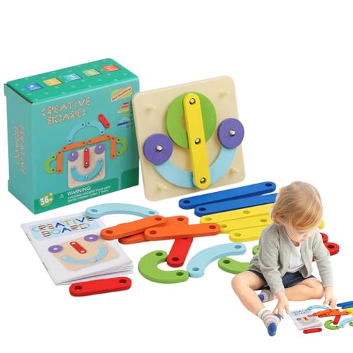 Puzzle zum Bauen von Buchstaben, aus Holz – Alphabet-Formen, kognitive Zahlenteile | Früherziehung Puzzle für Kinder oder Vorschulalter, Board Puzzle zum Bauen von Buchstaben, aus Holz – Alphabet-Formen, kognitive Zahlenteile | Früherziehung Puzzle für Kinder oder Vorschulalter, Board von Generic