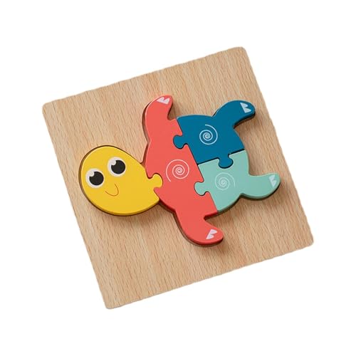 Puzzles aus Holz, Puzzles für Kleinkinder von 1 bis 3 Jahren | 3D-Puzzles Tiere, Spielzeug für 1, 2 und 3 Jahre, Lernpuzzle zur Feinmotorik von Generic