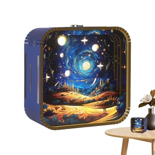 Puzzles für Erwachsene, Puzzle-Nachtlicht – Puzzle-Set aus Acrylholz, niedliche kreative Modellbausätze mit Nachtlicht, Heimdekoration für den Monat Puzzles für Erwachsene, Puzzle-Nachtlicht – Puzzle-Set aus Acrylholz, niedliche kreative Modellbausätze mit Nachtlicht, Heimdekoration für den Monat von Generic
