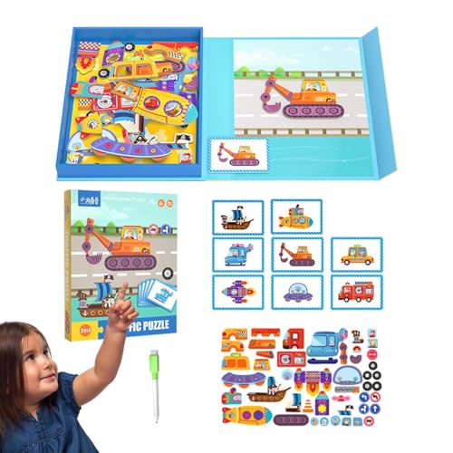 Puzzles für Kinder, Magnettafel-Puzzles | Junge Puzzle Brettspiel Spielzeug - Pädagogisches Puzzle-Spielzeug für Zuhause, Schule, Reisen von Generic