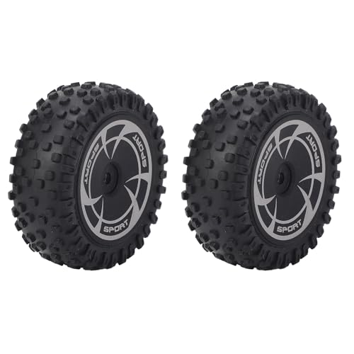 RC Auto Front-Wheel-Reifen-Set, Ausgezeichneter Grip Gummi Easy Installation RC Wheel Tire Combo für Wltoys 144016-2988 von Generic