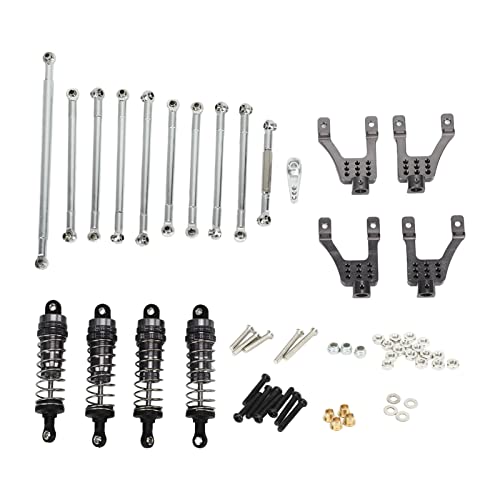 RC Auto Modifikation Teile MN86 1 12 Skala Crawler Zugstange Lenkung Links Stoßdämpfer Set Anwendbar Szene Racing (Silver) von Generic