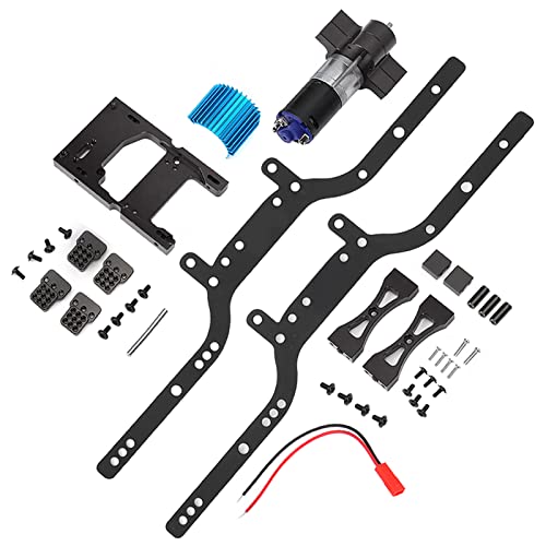 RC -Auto -Motorrahmenset, Metallrahmenträger mit Motor Set für MN90 MN90K MN91 MN91K MN45 MN45K MN99 MN99SS (Black) von Generic