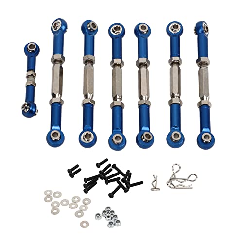 RC Auto Spurstangen Aluminiumlegierung Stahl Spannschlösser Upgrade Teile für Traxxas Slash 1/10 Short Course (Dark Blue) von Generic