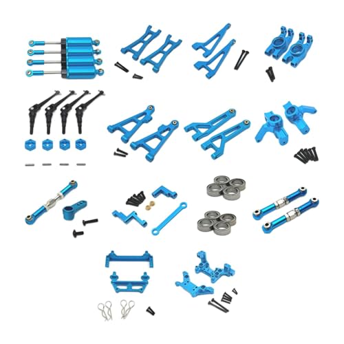 RC-Auto-Upgrade-Teilesatz, Lenkbecher-Teilesatz, professionelle RC-Auto-Teile-Kits, RC-Modellfahrzeueile für 1/16 Zubehör, Blau von Generic