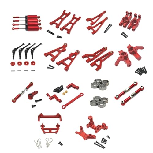 RC-Auto-Upgrade-Teilesatz, Lenkbecher-Teilesatz, professionelle RC-Auto-Teile-Kits, RC-Modellfahrzeueile für 1/16 Zubehör, Rot von Generic